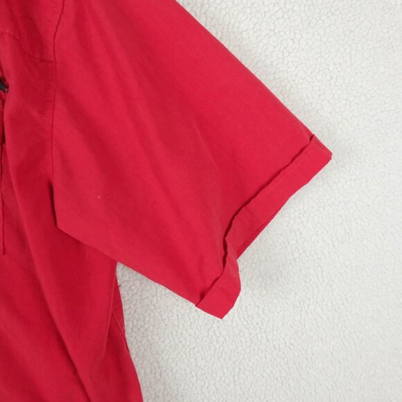 Rocawear Shirt Mens Extra Large Red Button Up Short Sleeve Utility Vintage Y2K - Picture 4 of 8